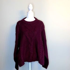 Aerie Sweater Top Cable Knit